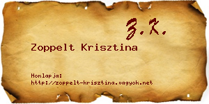 Zoppelt Krisztina névjegykártya