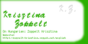 krisztina zoppelt business card